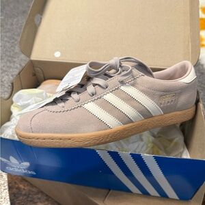 8.5 Adidas Wmns Stadt 'Wonder Taupe' Originals Blue Shoe Box